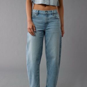 Women's Light Blue Barrel  Jeans
